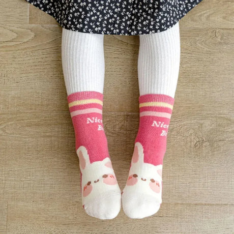 Children’s Cotton Non-Slip Cartoon Knit Socks - Omega Lifestyles