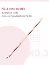 4-Piece Stainless Steel Acne Needle Tool Set - Omega Lifestyles