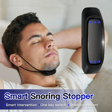 Smart EMS Pulse Anti Snoring Sleep Aid Device - Omega Lifestyles