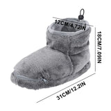 Pair Of USB Heated Plush Warm Electric Foot Warmer Shoes - Omega Lifestyles