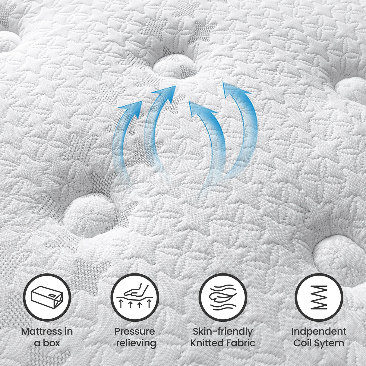 Medium 14-Inch Gel Memory Foam Hybrid Mattress