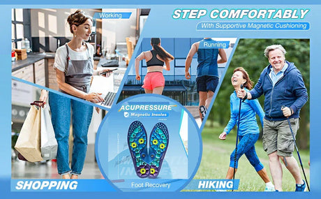 Orthopedic Magnetic Technology Shock-Absorbing Massage Insoles - Omega Lifestyles