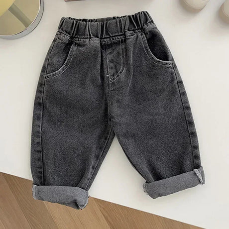 Casual Soft Denim Baby Pants With Elastic Waist - Omega Lifestyles