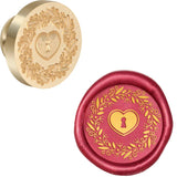 Wedding Heart Pattern Removable Brass Wax Seal Stamp - Omega Lifestyles