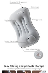 Inflatable Portable Camping Pillow With Built-In Pump - Omega Lifestyles