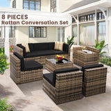 8-Piece Outdoor Rattan Patio Furniture Set - Omega Lifestyles