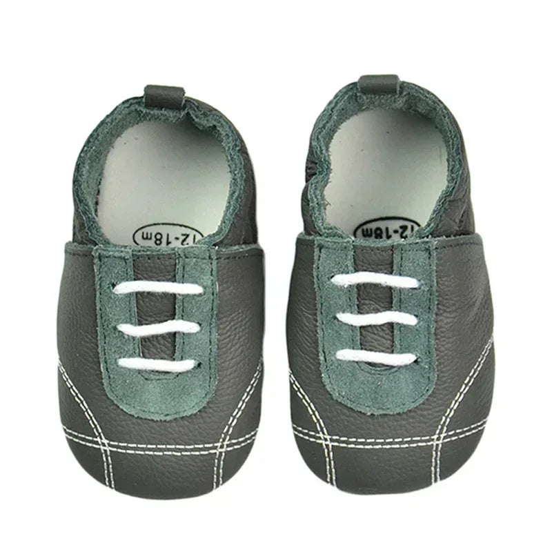 Breathable Leather Baby Shoes Soft First Walkers - Omega Lifestyles