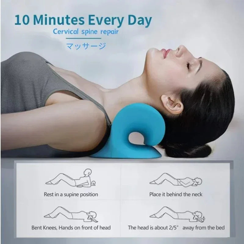 Ergonomic Cervical Traction Neck Massage Pillow Pain Relief - Omega Lifestyles