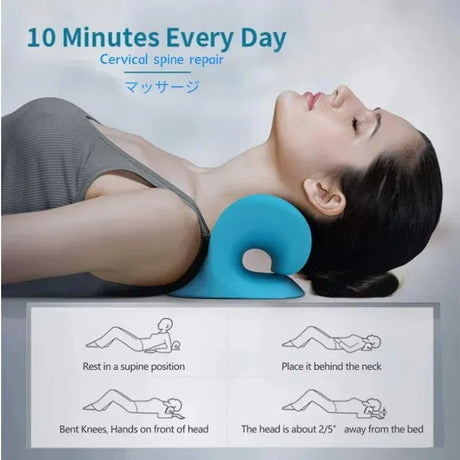 Ergonomic Cervical Traction Neck Massage Pillow Pain Relief - Omega Lifestyles