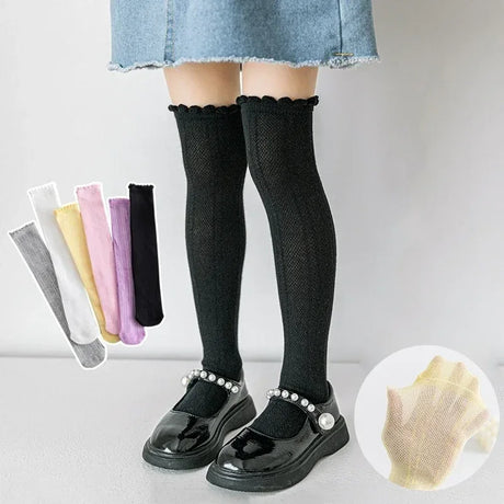 Children’s Breathable Knit Cotton Knee High Socks - Omega Lifestyles