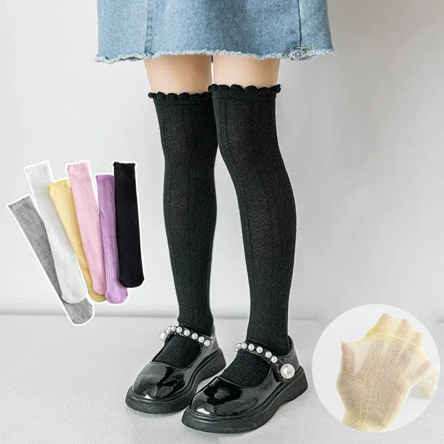 Children’s Breathable Knit Cotton Knee High Socks - Omega Lifestyles