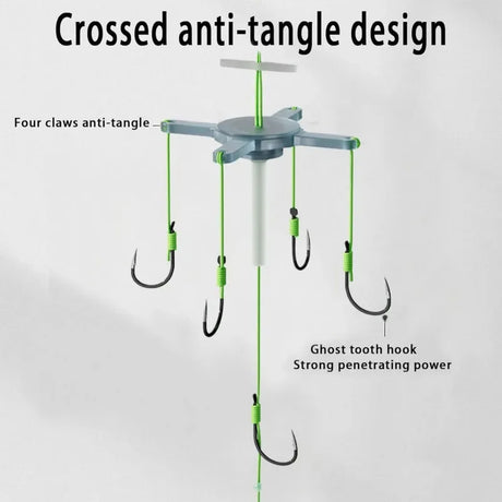 High Carbon Steel Explosion Fishing Hook With 6 Hooks - Omega Lifestyles