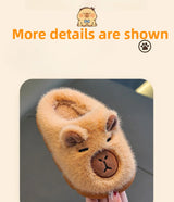 Kids Plush Anti-Slip Winter Warm Cotton Slippers