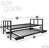 Twin Metal Frame Daybed and Trundle Set - Omega Lifestyles