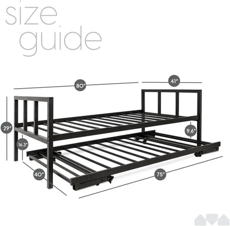 Twin Metal Frame Daybed and Trundle Set - Omega Lifestyles