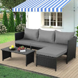 3-Piece Outdoor PE Rattan Furniture Set - Omega Lifestyles