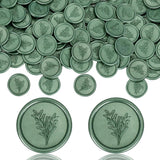 Set Of 50 Rosemary Green Envelope Wax Seal Stickers - Omega Lifestyles