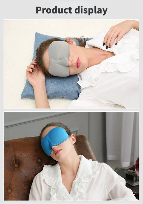 3D Contoured Memory Foam Light-Blocking Sleep Mask - Omega Lifestyles
