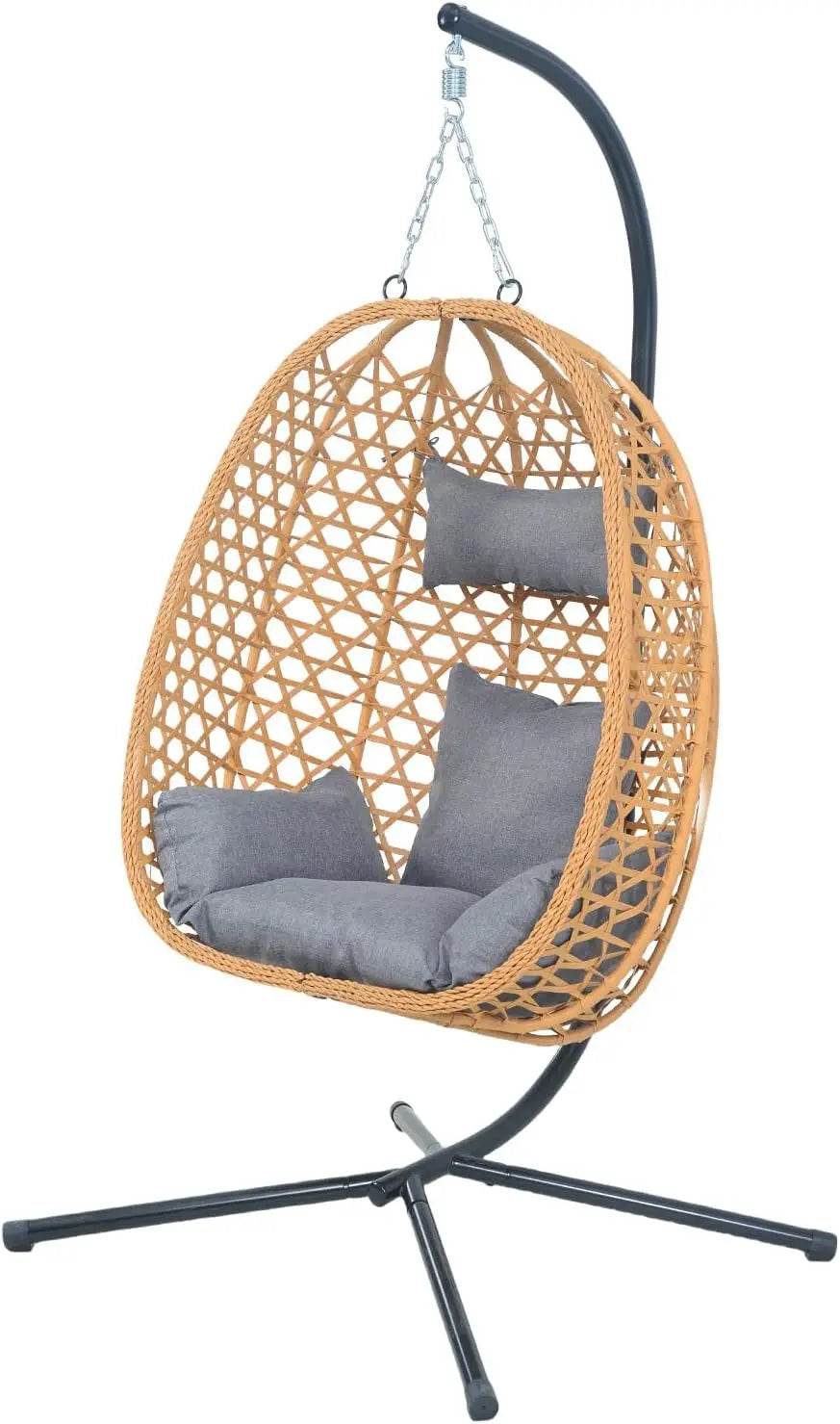 Hanging Egg Rattan Outdoor Lounge Chair - Omega Lifestyles