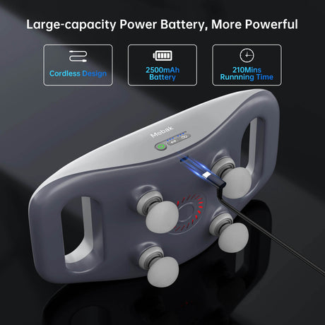 4-Head Deep Tissue Massage Gun with 3 Speed Levels - Omega Lifestyles