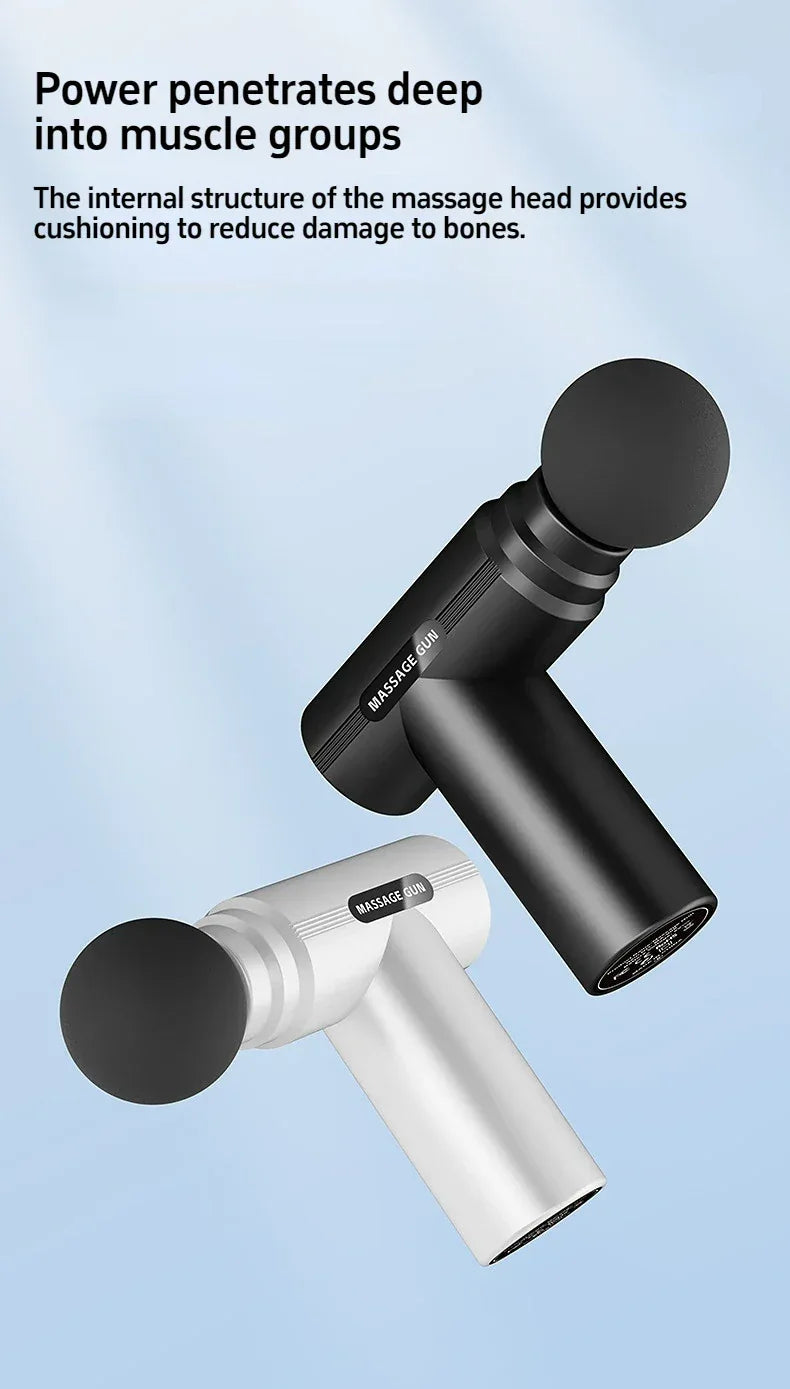Compact USB Mini Muscle Relaxation Massage Gun With LED Display - Omega Lifestyles