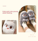 Women’s Cute Plush Flannel Indoor Winter Rabbit Slippers