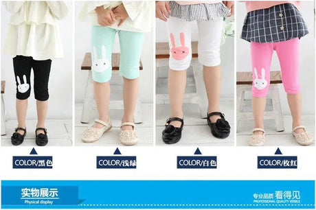 Girls Cartoon Rabbit Calf-Length Cotton Leggings - Omega Lifestyles