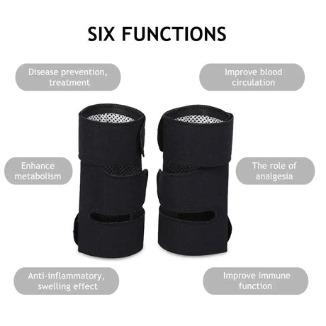Pair Of Tourmaline Self-Heating Magnetic Therapy Knee Pads - Omega Lifestyles