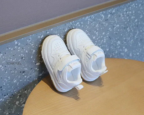 Breathable PU Leather Children's Casual Hook & Loop Sneakers - Omega Lifestyles