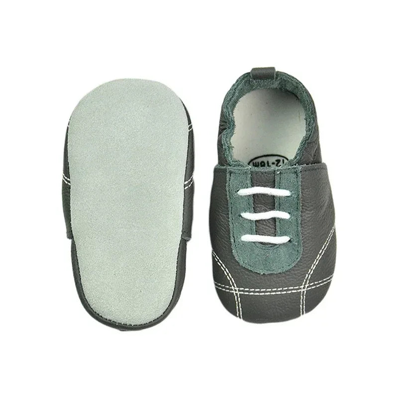 Breathable Leather Baby Shoes Soft First Walkers - Omega Lifestyles