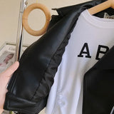 Children’s Autumn Thin Cotton Polyester PU Leather Jacket - Omega Lifestyles