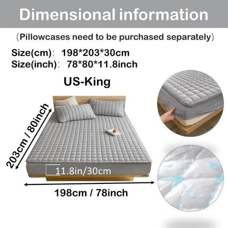 Waterproof Soft Plaid Mattress Protector Set - Omega Lifestyles