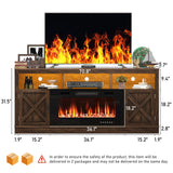 Farmhouse Living Room Fireplace TV Stand Console