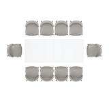 Modern Extendable Wooden Dining Table For 6 To 10 Persons