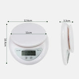 5Kg Portable Digital Kitchen Scale With LED Display - Omega Lifestyles