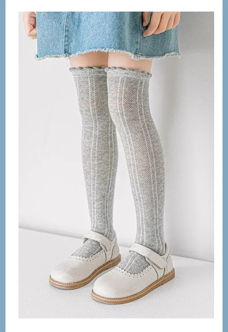 Breathable Cotton Knit Kids Over Knee Socks - Omega Lifestyles