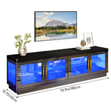 70-Inch Modern LED High Glossy Wooden TV Stand