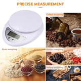 Digital Kitchen Scale 5kg 1g Precision Food Balance - Omega Lifestyles