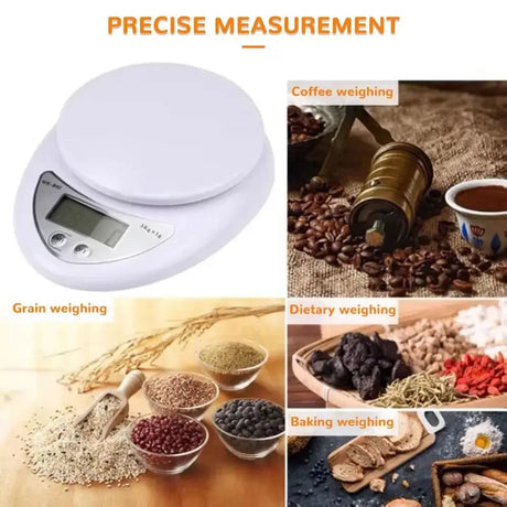 Digital Kitchen Scale 5kg 1g Precision Food Balance - Omega Lifestyles
