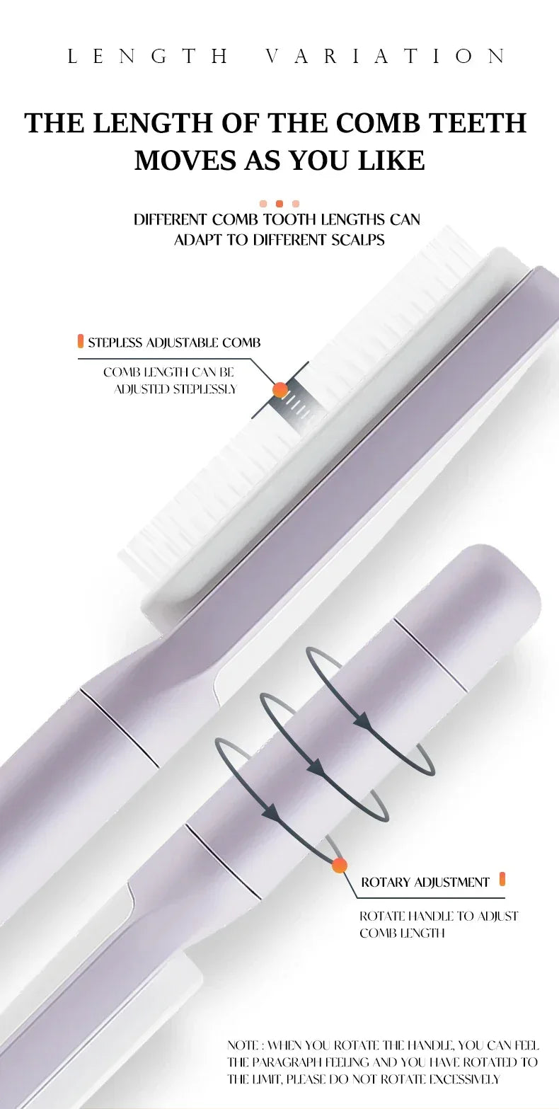 Rotatable Self-Cleaning Telescopic Airbag Hair Comb - Omega Lifestyles