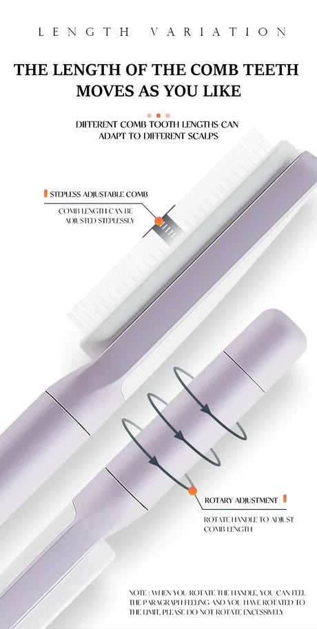 Rotatable Self-Cleaning Telescopic Airbag Hair Comb - Omega Lifestyles
