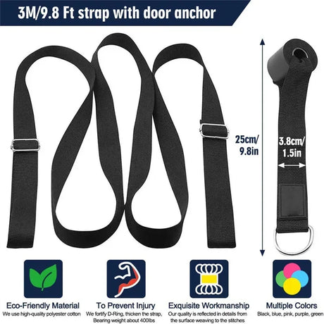 Yoga Stretch Strap Door Anchor Flexibility Trainer - Omega Lifestyles