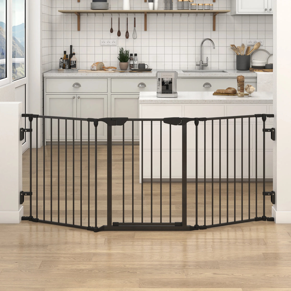 Metal Safety Playpen Baby Gate Pet Fence 3-Panel 30-Inch Height