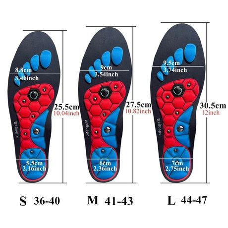 Pair Of Magnetic Orthopedic Acupressure Insoles For Foot Support - Omega Lifestyles