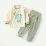 Children Cotton Animal Print Long Sleeve Pajama Set