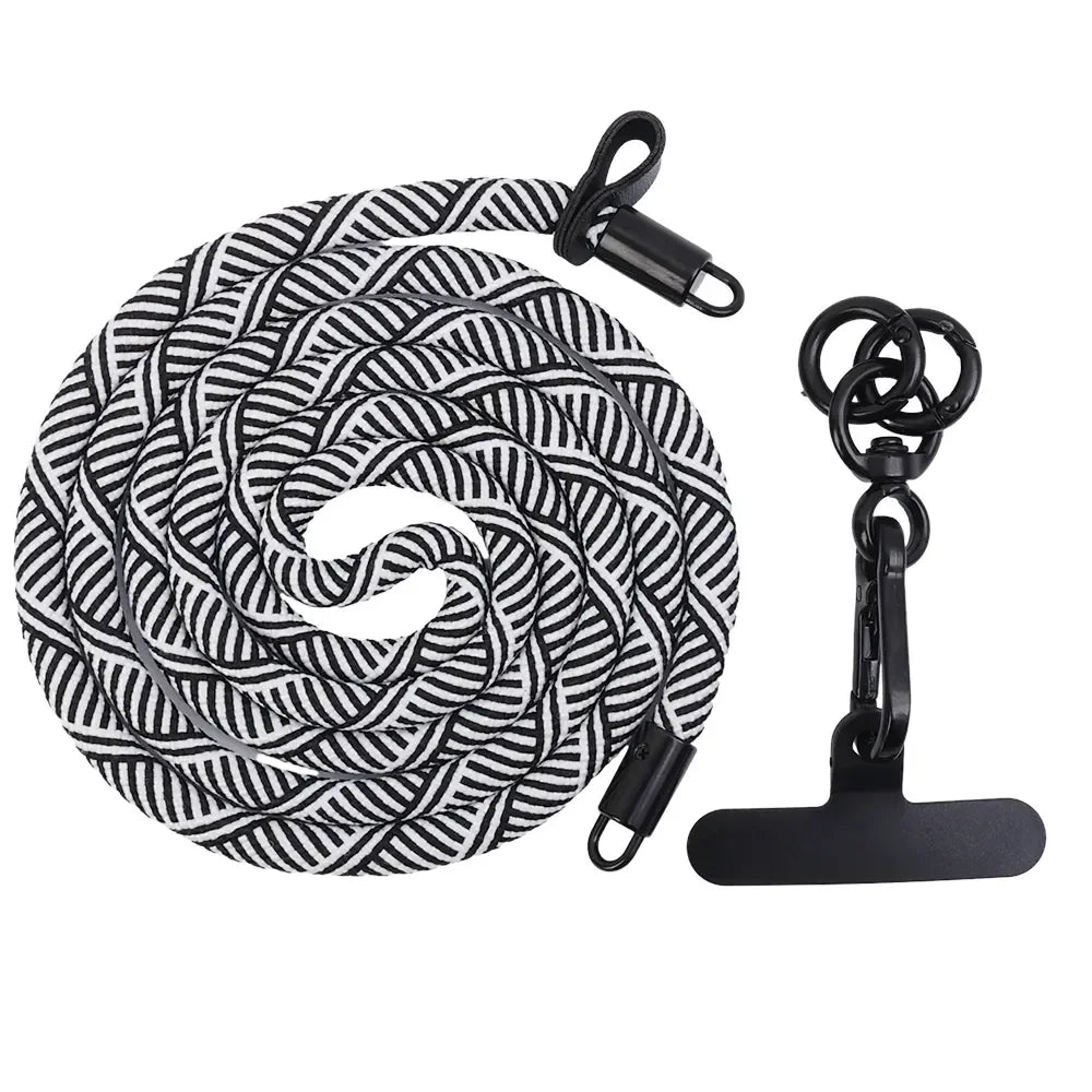 120cm Thick Adjustable Polyester Crossbody Phone Lanyard