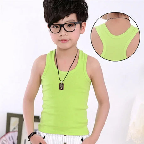 Kids Cotton Sleeveless Casual Vest Top - Omega Lifestyles