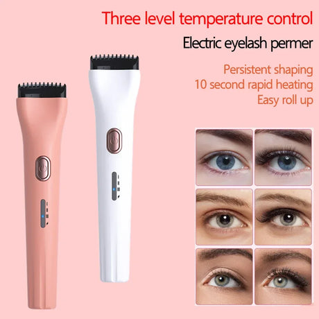 Electric Heated Eyelash Curler 3-Speed Temperature Control - Omega Lifestyles