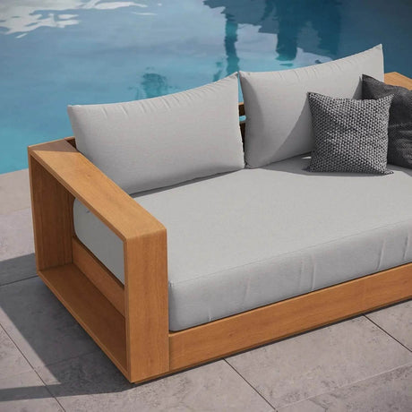 Acacia Wood Outdoor Patio Loveseat - Omega Lifestyles