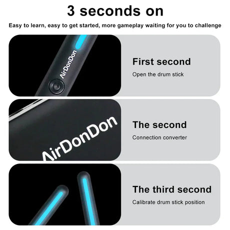 Portable Bluetooth Air Drum Set With Foot Sensor - Omega Lifestyles